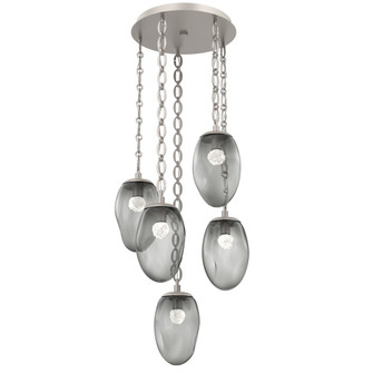 Meteo Round 5pc Multi-Pendant Chain (LED) (1289|CNB0067-05-BS-FS-CH2-L1)