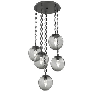 Aster Round 5pc Multi-Pendant Chain (LED) (1289|CNB0066-05-MB-GS-CH2-L1)