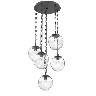 Aster Round 5pc Multi-Pendant Chain (LED) (1289|CNB0066-05-MB-GC-CH3-L1)