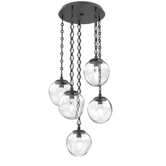 Aster Round 5pc Multi-Pendant Chain (LED) (1289|CNB0066-05-MB-GC-CH1-L3)