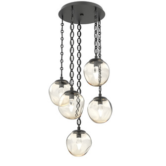 Aster Round 5pc Multi-Pendant Chain (LED) (1289|CNB0066-05-MB-GA-CH2-L1)