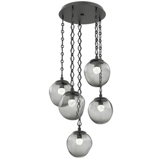 Aster Round 5pc Multi-Pendant Chain (LED) (1289|CNB0066-05-MB-FS-CH1-L1)