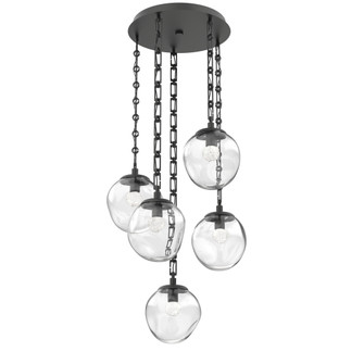Aster Round 5pc Multi-Pendant Chain (LED) (1289|CNB0066-05-MB-FC-CH3-L3)