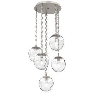 Aster Round 5pc Multi-Pendant Chain (LED) (1289|CNB0066-05-BS-GC-CH1-L3)