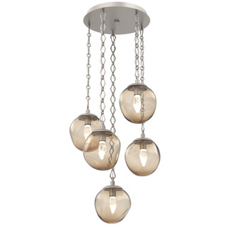 Aster Round 5pc Multi-Pendant Chain (LED) (1289|CNB0066-05-BS-GB-CH1-L3)