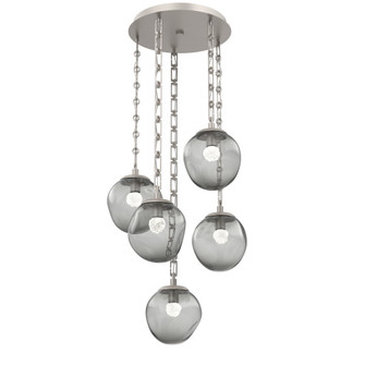 Aster Round 5pc Multi-Pendant Chain (LED) (1289|CNB0066-05-BS-FS-CH3-L3)