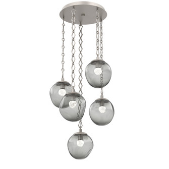 Aster Round 5pc Multi-Pendant Chain (LED) (1289|CNB0066-05-BS-FS-CH1-L1)