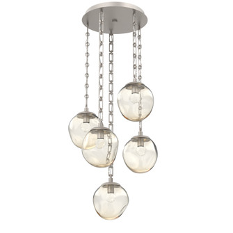Aster Round 5pc Multi-Pendant Chain (LED) (1289|CNB0066-05-BS-FA-CH3-L1)