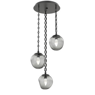 Aster Round 3pc Multi-Pendant Chain (LED) (1289|CNB0066-03-MB-GS-CH2-L3)