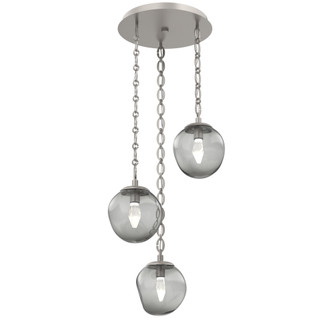Aster Round 3pc Multi-Pendant Chain (LED) (1289|CNB0066-03-BS-GS-CH2-L1)