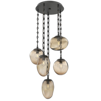 Cosmos Round 5pc Multi-Pendant Chain (Bulb) (1289|CNB0065-05-MB-B-CH3-E2)