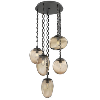 Cosmos Round 5pc Multi-Pendant Chain (Bulb) (1289|CNB0065-05-MB-B-CH2-E2)