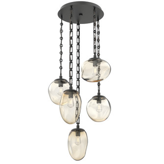 Cosmos Round 5pc Multi-Pendant Chain (Bulb) (1289|CNB0065-05-MB-A-CH3-E2)