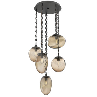 Cosmos Round 5pc Multi-Pendant with Chain (Bulb) (1289|CNB0065-05-MB-B-CH1-E2)