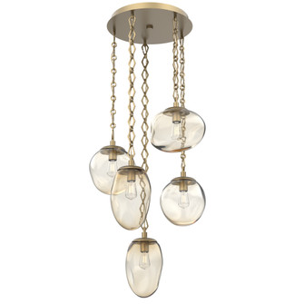 Cosmos Round 5pc Multi-Pendant Chain (Bulb) (1289|CNB0065-05-GB-A-CH1-E2)