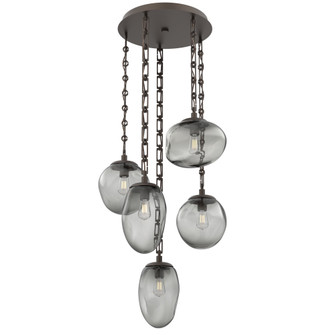 Cosmos Round 5pc Multi-Pendant Chain (Bulb) (1289|CNB0065-05-FB-S-CH3-E2)