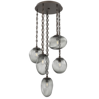 Cosmos Round 5pc Multi-Pendant Chain (Bulb) (1289|CNB0065-05-FB-S-CH2-E2)