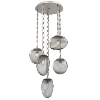 Cosmos Round 5pc Multi-Pendant Chain (Bulb) (1289|CNB0065-05-BS-S-CH3-E2)