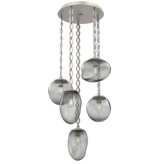 Cosmos Round 5pc Multi-Pendant Chain (Bulb) (1289|CNB0065-05-BS-S-CH2-E2)