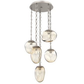 Cosmos Round 5pc Multi-Pendant with Chain (Bulb) (1289|CNB0065-05-BS-A-CH1-E2)