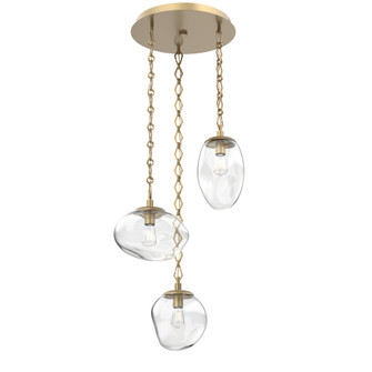 Cosmos Round 3pc Multi-Pendant with Chain (Bulb) (1289|CNB0065-03-GB-C-CH1-E2)