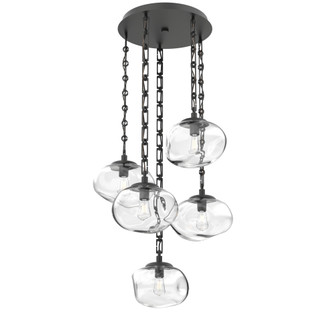 Nova Round 5pc Multi-Pendant with Chain (Bulb) (1289|CNB0064-05-MB-C-CH3-E2)