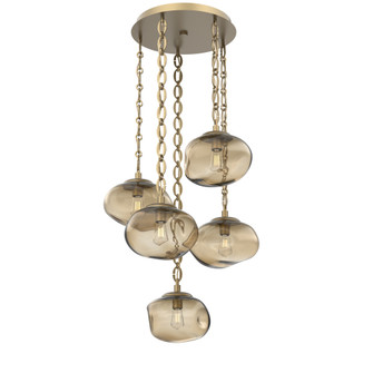 Nova Round 5pc Multi-Pendant Chain (Bulb) (1289|CNB0064-05-GB-B-CH2-E2)