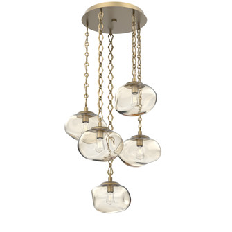 Nova Round 5pc Multi-Pendant Chain (Bulb) (1289|CNB0064-05-GB-A-CH1-E2)