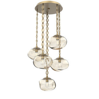 Nova Round 5pc Multi-Pendant Chain (Bulb) (1289|CNB0064-05-GB-A-CH2-E2)
