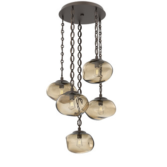 Nova Round 5pc Multi-Pendant with Chain (Bulb) (1289|CNB0064-05-FB-B-CH2-E2)