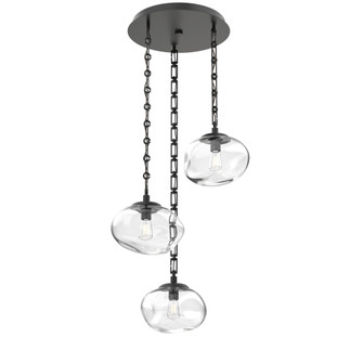 Nova Round 3pc Multi-Pendant with Chain (Bulb) (1289|CNB0064-03-MB-C-CH3-E2)