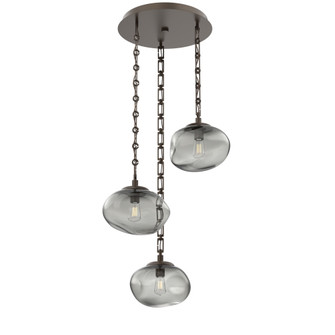 Nova Round 3pc Multi-Pendant with Chain (Bulb) (1289|CNB0064-03-FB-S-CH3-E2)