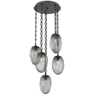 Meteo Round 5pc Multi-Pendant Chain (Bulb) (1289|CNB0063-05-MB-S-CH1-E2)