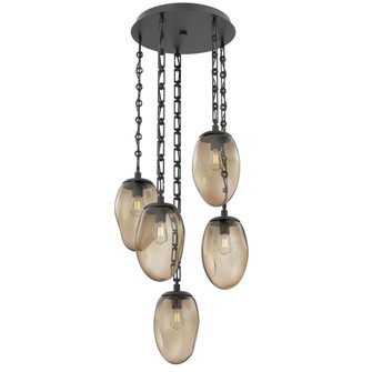 Meteo Round 5pc Multi-Pendant Chain (Bulb) (1289|CNB0063-05-MB-B-CH3-E2)