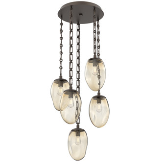 Meteo Round 5pc Multi-Pendant with Chain (Bulb) (1289|CNB0063-05-FB-A-CH3-E2)