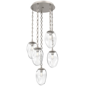 Meteo Round 5pc Multi-Pendant with Chain (Bulb) (1289|CNB0063-05-BS-C-CH1-E2)
