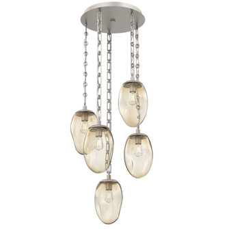 Meteo Round 5pc Multi-Pendant Chain (Bulb) (1289|CNB0063-05-BS-A-CH3-E2)
