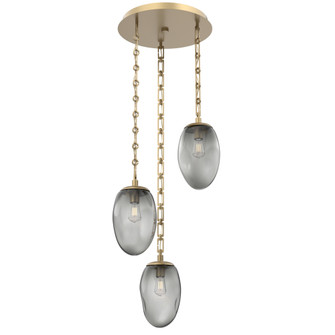 Meteo Round 3pc Multi-Pendant with Chain (Bulb) (1289|CNB0063-03-GB-S-CH3-E2)