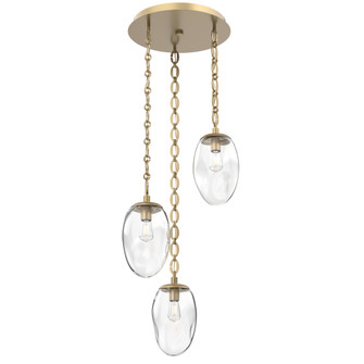 Meteo Round 3pc Multi-Pendant with Chain (Bulb) (1289|CNB0063-03-GB-C-CH2-E2)