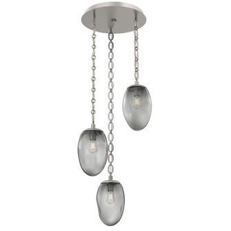 Meteo Round 3pc Multi-Pendant with Chain (Bulb) (1289|CNB0063-03-BS-S-CH2-E2)