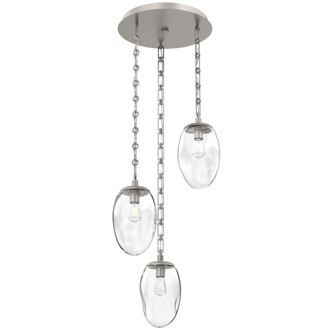 Meteo Round 3pc Multi-Pendant with Chain (Bulb) (1289|CNB0063-03-BS-C-CH3-E2)