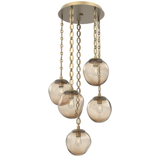 Aster Round 5pc Multi-Pendant with Chain (Bulb) (1289|CNB0062-05-GB-B-CH2-E2)