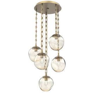 Aster Round 5pc Multi-Pendant with Chain (Bulb) (1289|CNB0062-05-GB-A-CH3-E2)