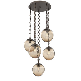 Aster Round 5pc Multi-Pendant with Chain (Bulb) (1289|CNB0062-05-FB-B-CH2-E2)
