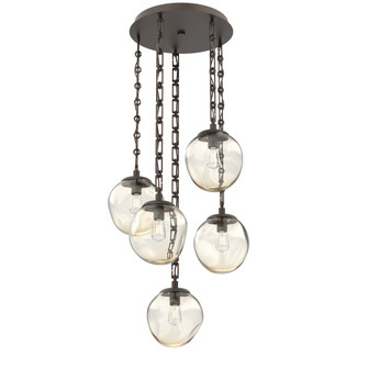 Aster Round 5pc Multi-Pendant with Chain (Bulb) (1289|CNB0062-05-FB-A-CH3-E2)