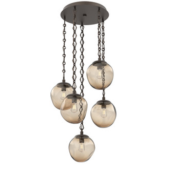 Aster Round 5pc Multi-Pendant with Chain (Bulb) (1289|CNB0062-05-FB-B-CH1-E2)