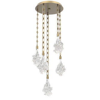 Blossom Round 5pc Multi-Pendant Chain (1289|CNB0059-05-GB-BC-CH3-L1)