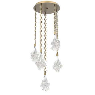 Blossom Round 5pc Multi-Pendant Chain (1289|CNB0059-05-GB-BC-CH1-L3)