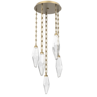 Rock Crystal Round Chain 5pc Multi-Pendant (1289|CNB0050-05-GB-CC-CH3-L3)