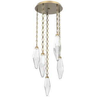 Rock Crystal Round Chain 5pc Multi-Pendant (1289|CNB0050-05-GB-CC-CH1-L3)